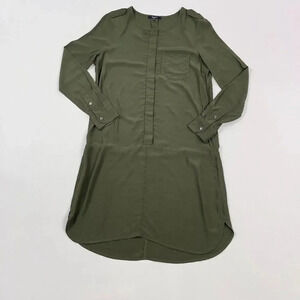 Madewell Dark Green Long Sleeve Tunic Dress